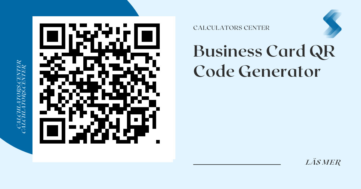Business Card QR Code Generator